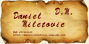 Daniel Miletović vizit kartica